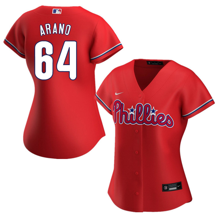 Nike Women #64 Victor Arano Philadelphia Phillies Baseball Jerseys Sale-Red